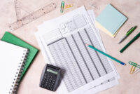 Guia pós-prova Enem 2025: cartão de respostas, lápis e calculadora organizados para ajudar o estudante a decidir os próximos passos em 2026.